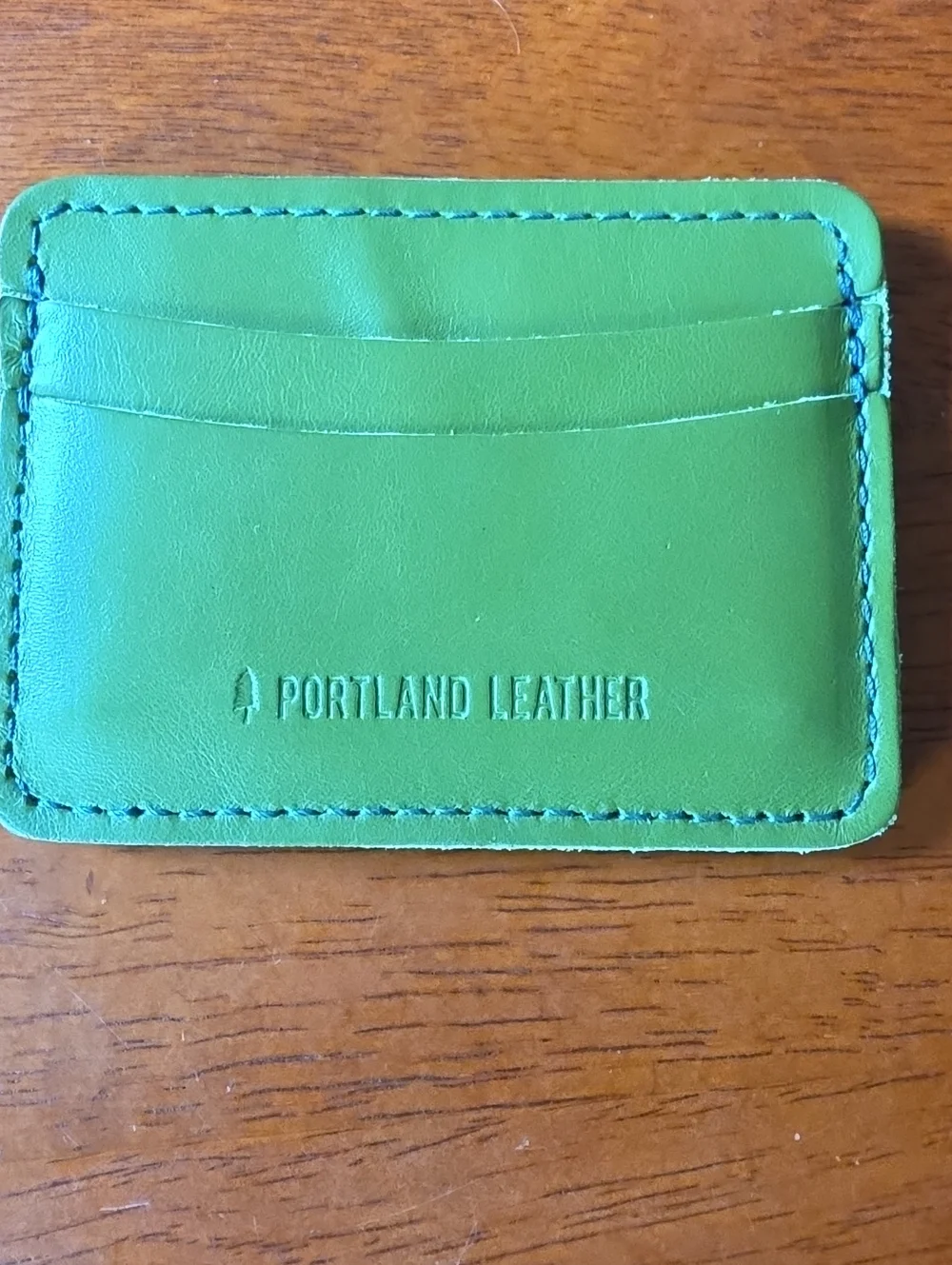 Portland Leather Goods Card Holder - Green Apple